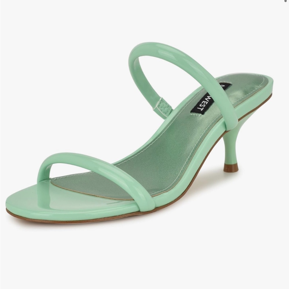 New -Nine West Pastel Green Strappy Heels